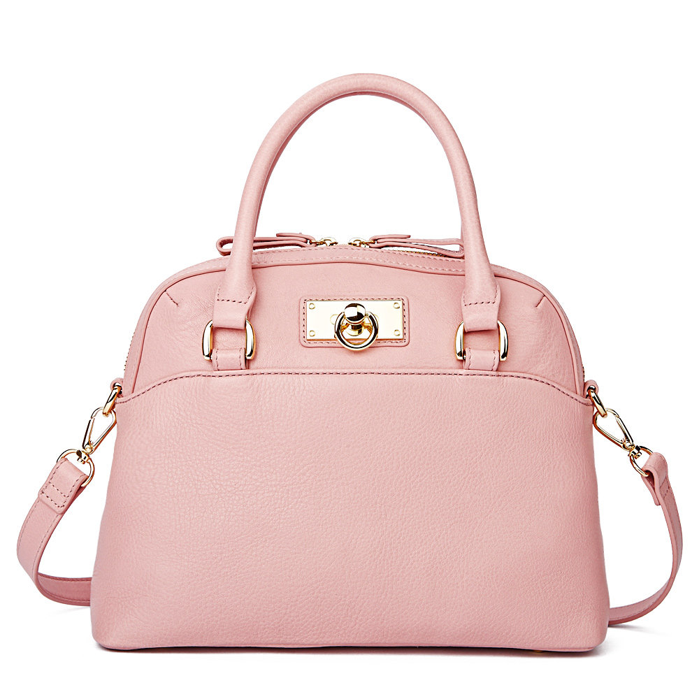 瑕疵R.king品仕女锁扣贝壳包真皮斜挎包单肩可调节休闲复古手提包