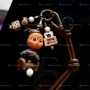 正版 手机挂链送男友礼 泡泡玛特星星人系列墨鱼肠仔黑色钥匙扣男士