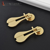 新中式 橱柜衣柜抽屉柜琵琶拉手现代简约实木家具床头柜单孔小拉手