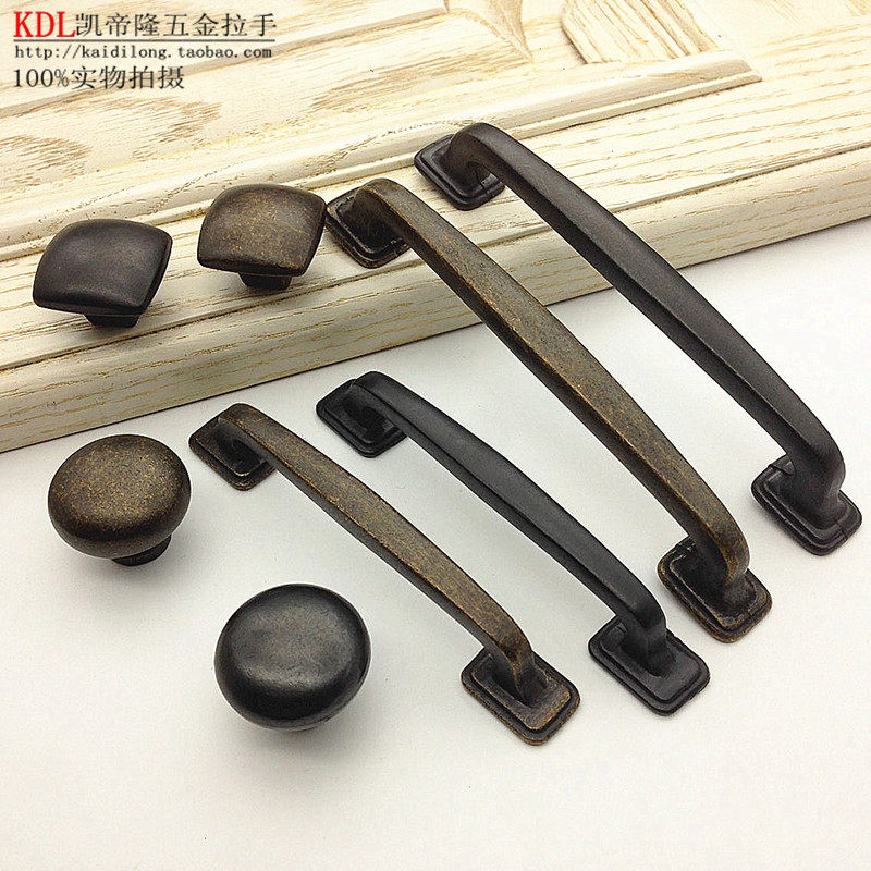 美式乡村拉手家具柜门拉手青古铜欧式抽屉把手咖古色harbor house