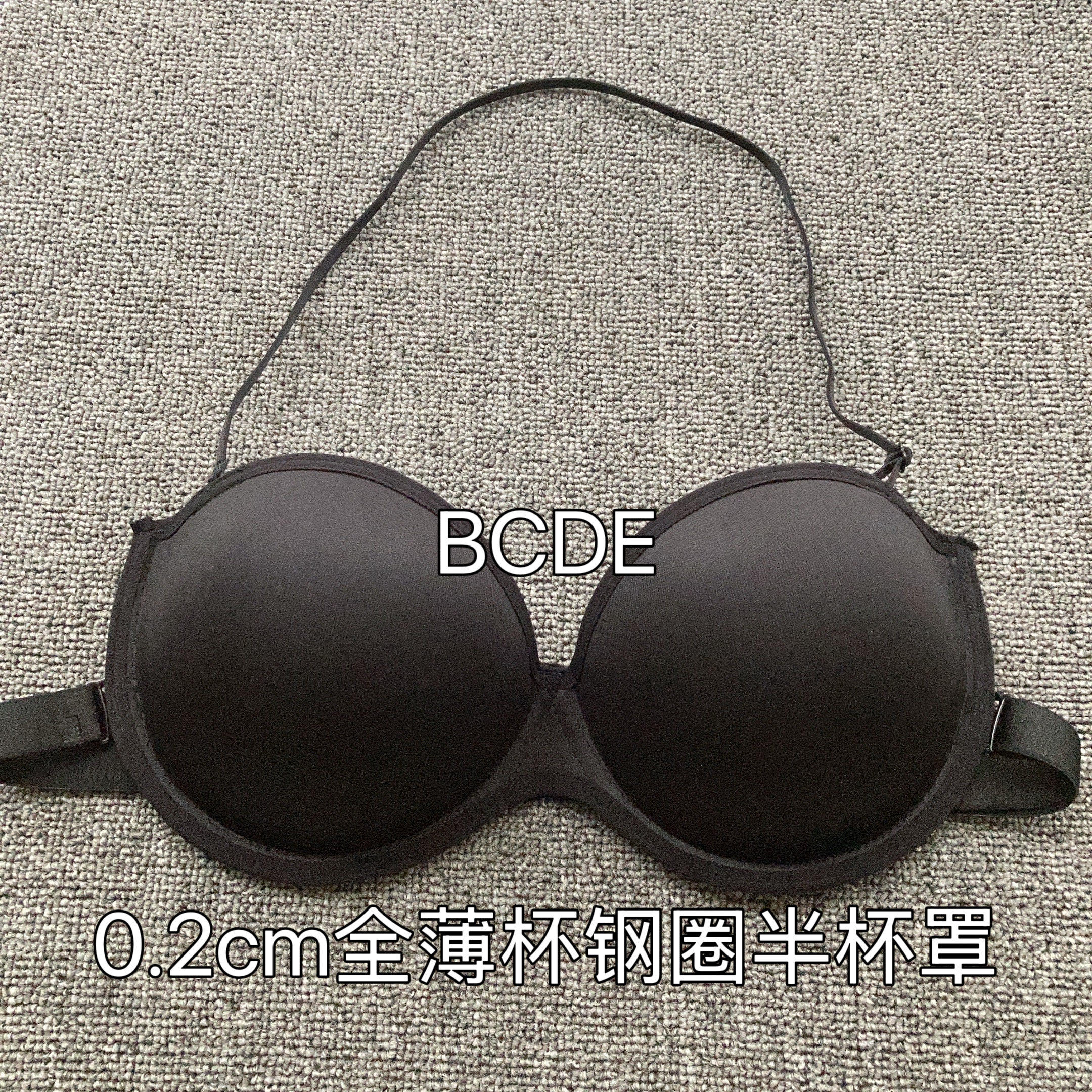 新无肩带内衣女挂脖抹胸式文胸罩裹胸大胸薄款吊带美背晚礼服内衣