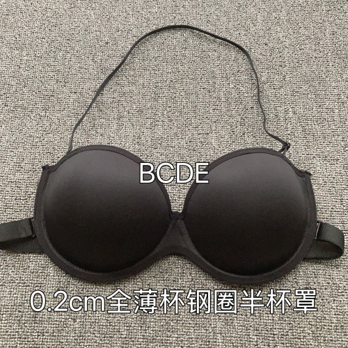 新无肩带内衣女挂脖抹胸式文胸罩裹胸大胸薄款吊带美背晚礼服内衣