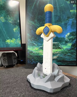 3D打印传说大师之剑创意apple tv、小米遥控器底座摆件桌面摆件