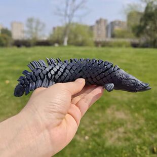 打印巨骨舌鱼关节解压玩具摆地摊潮玩送学生礼物动物玩具鱼缸摆件