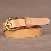 意大利进口原色植鞣革 皮带女头层牛皮本色手工腰带真皮简约裤 带