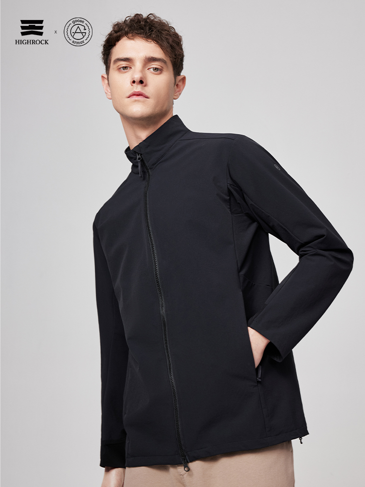 天石立领软壳衣男士防风保暖冲锋衣内胆徒步登山外套夹克上衣G618