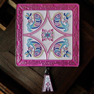 【畲族文创】原创设计畲族鱼元素镜子 罗源畲族民族风镜子 伴手礼