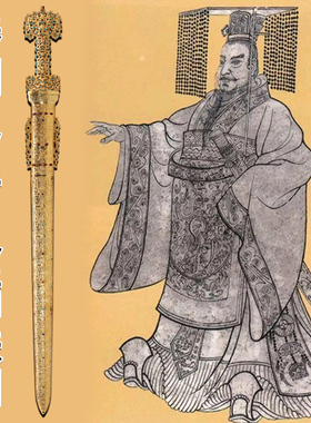 龙泉市宝剑陨铁剑秦剑之星手工一体刀剑镀金大师收藏汉剑未开刃