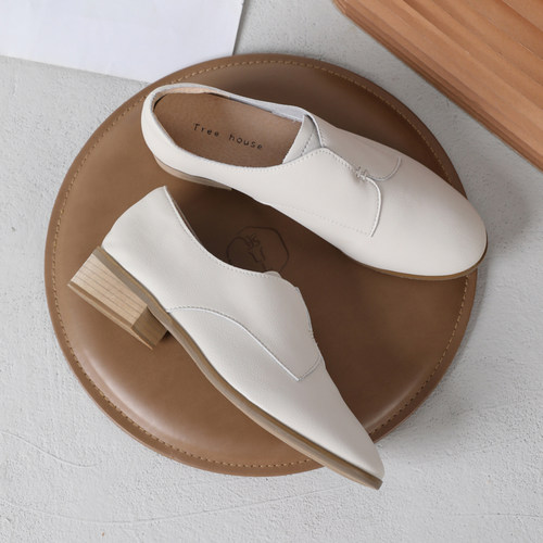 低跟乐福鞋英伦风串线女鞋