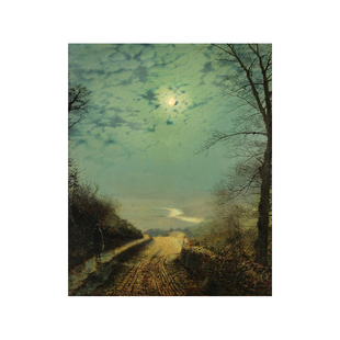 约翰middot阿特金森middot格里姆肖油画街景喷绘打印画芯油画布L