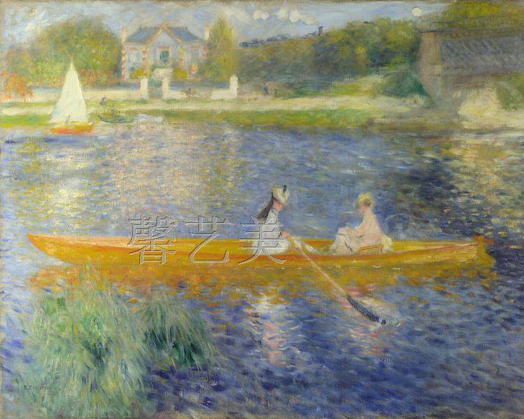 世界名画雷诺阿油画 喷绘画芯油画客厅书房装饰画教室墙画624