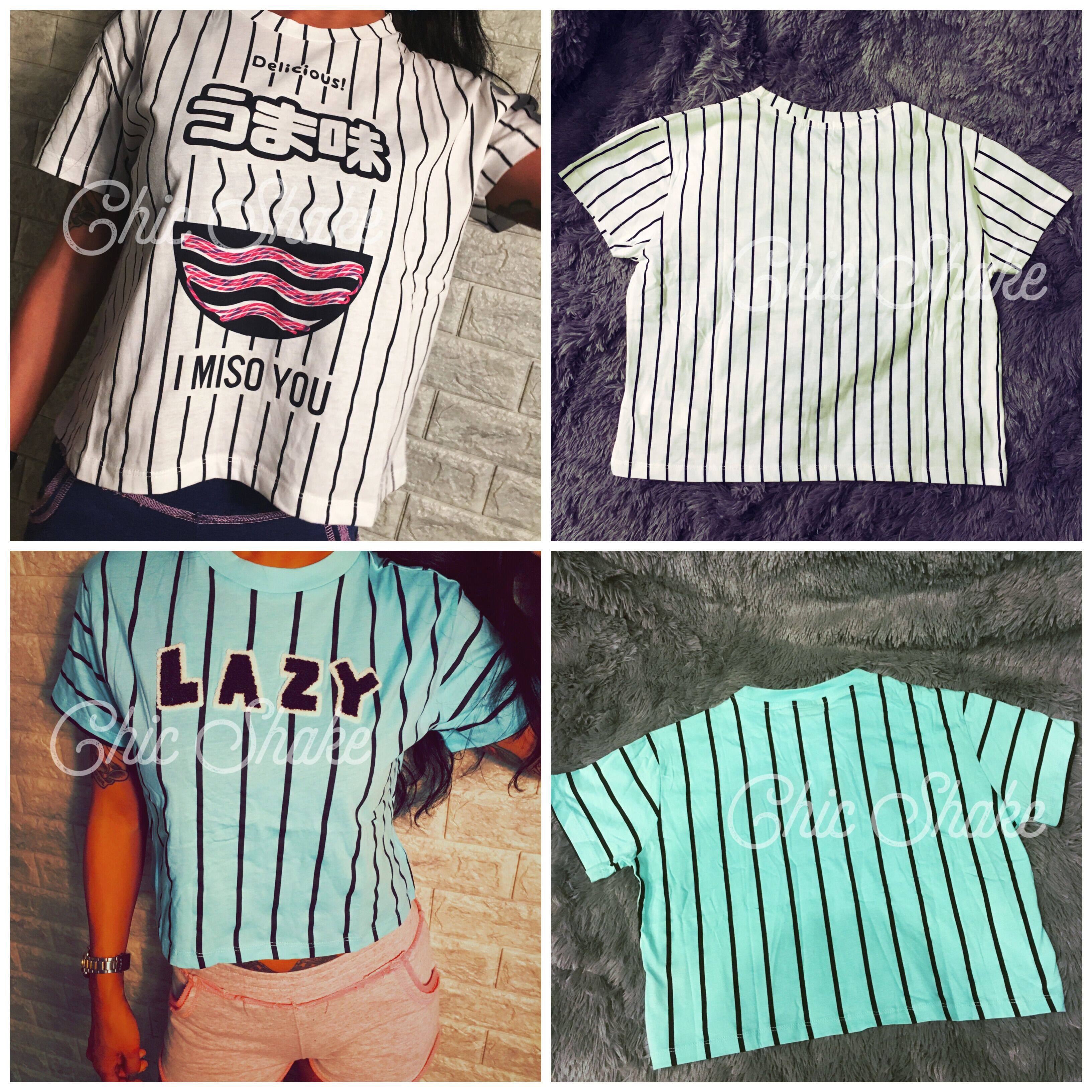 Chic Shake Short sleeved jacket Solid stripe letter have cash less than that is registered in the accounts F T-shirtin the Women's clothing/Boutique , T-shirt  category - from Buy2taobao.com to provide professional Taobao agent buy service