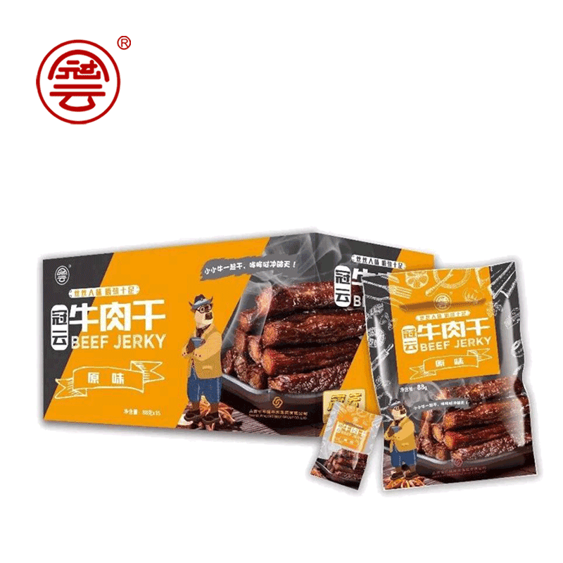 168g牛肉干香辣原味烧烤小块零食