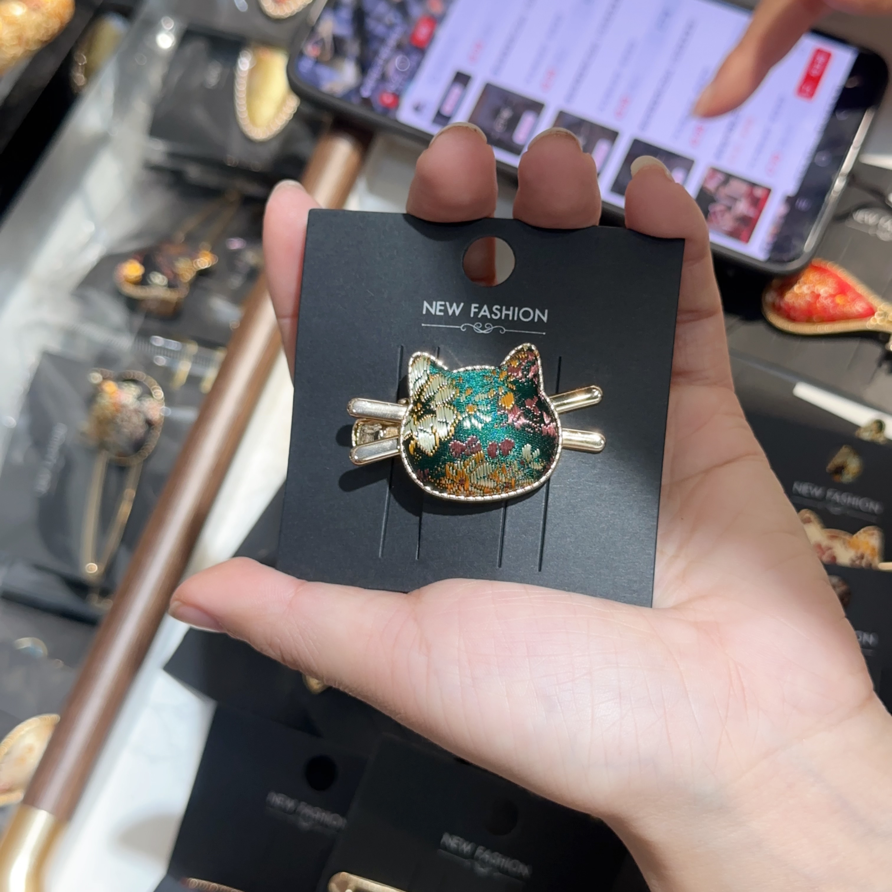 原创宋锦发饰C2572（15元优先发货）