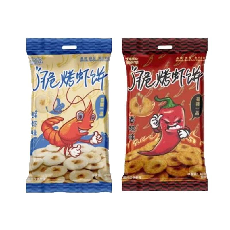 波路梦脆烤虾饼香辣鲜虾味脆虾片
