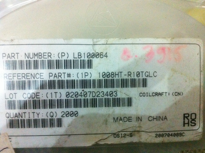 1008HT-R10TGLC 贴片陶瓷绕线线圈电感 2520 0.1UH 100NH 0.42A