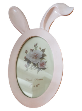 清仓外贸6寸蓝色粉色兔鹿猫动物树脂相框摆台拍摄道具画片随机