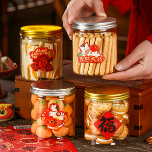 饼干桶包装盒食品级密封罐曲奇雪花酥零食蔓越莓糖果坚果透明罐子