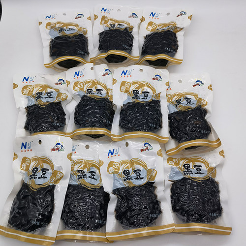 煮熟甜黑豆开袋即食罐头烘焙豆粥