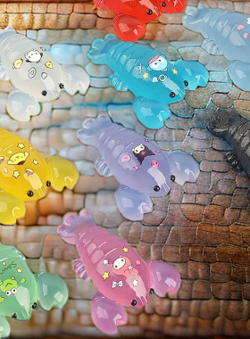 夜光龙虾树脂饰品配饰网红卡通中号龙虾摆件diy手工配件材料