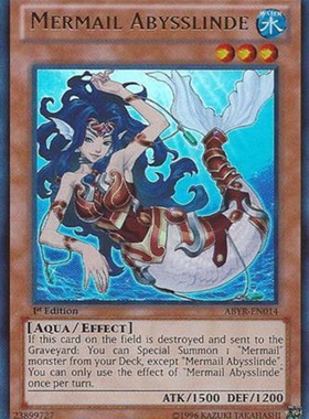 游戏王 美版 正版 - 水精鳞 深渊琳德 Mermail/金闪/ABYR