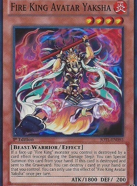 游戏王 美版 正版 - 炎王兽 夜叉 Fire King Avatar/面闪/JOTL