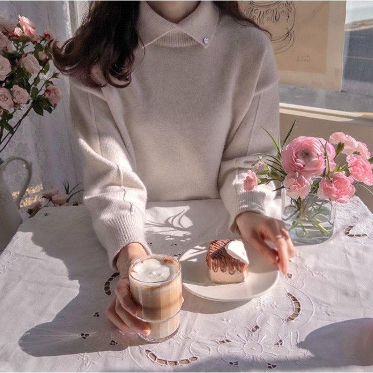 My girl冬季新款韩国代购流行时尚舒适简单百搭甜美套头针织衫