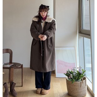 冬季新款韩国代购甜美可爱淑女气质流行中长款舒适毛领保暖羽绒服