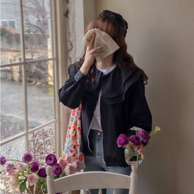 My girl春夏季新款韩国代购甜美可爱淑女气质简约流行纯色短外套