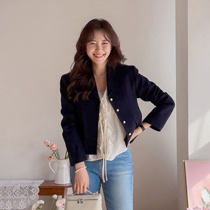 春夏季新款韩国代购甜美可爱淑女气质简约流行时尚纯色显瘦短外套