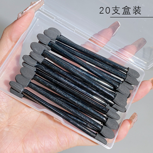 一次性眼影棒海绵棒小刷子一次性化妆刷便携盒装化妆师双头遮瑕刷