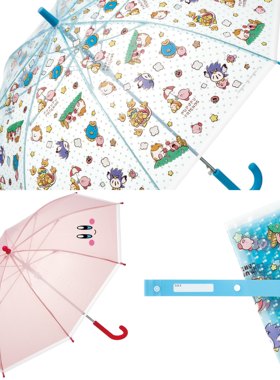 现货！日本史努比上学熊星之卡比可爱透明长柄雨伞 成人儿童可用