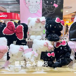 现货!日本带回三丽鸥黑白天使恶魔系列毛绒公仔挂件卡套周边