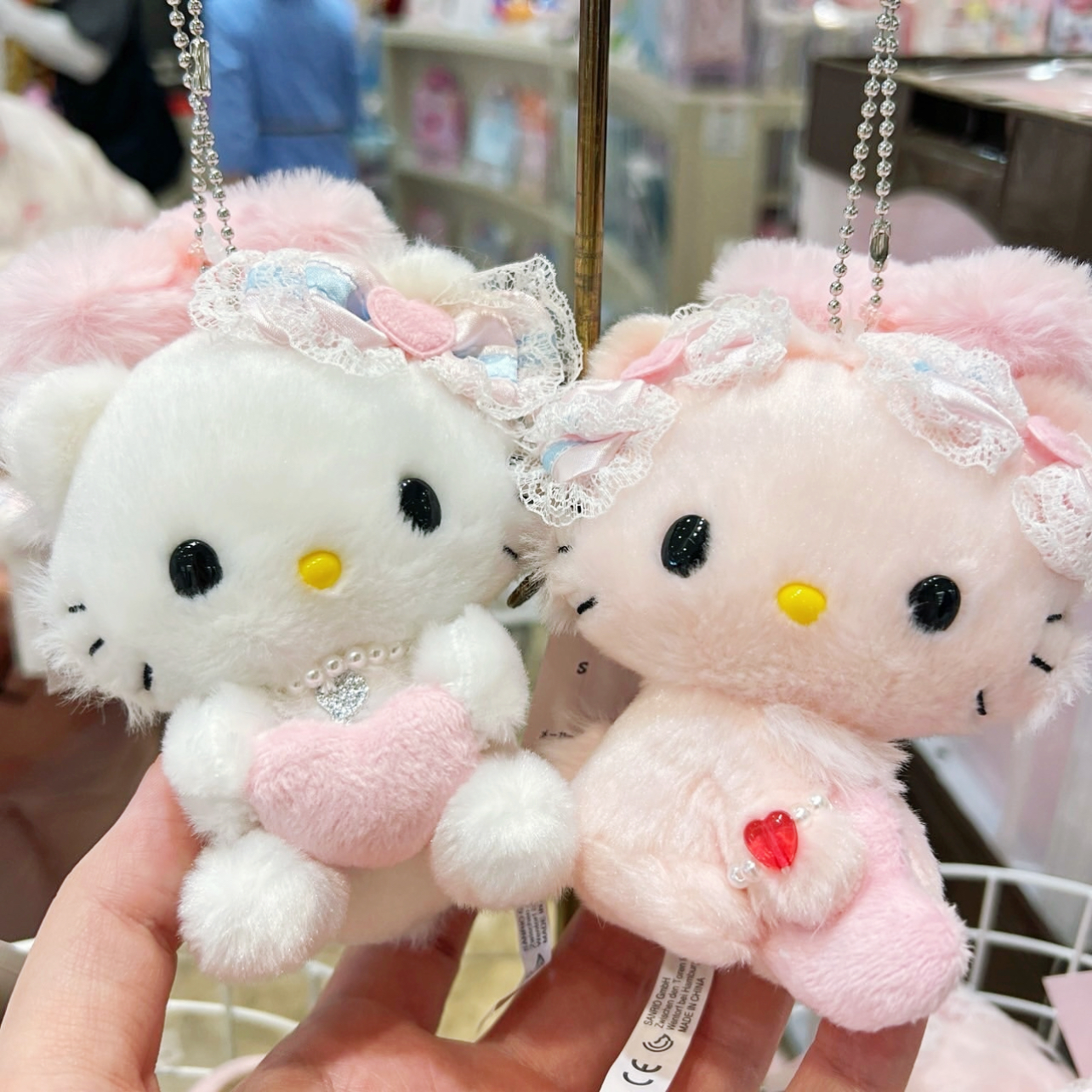 现货！日本Sanrio三丽鸥俏咪CY爱心系列挂件挂饰玩偶零钱小包