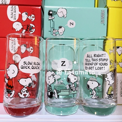 卡通可爱印花创意玻璃杯礼物