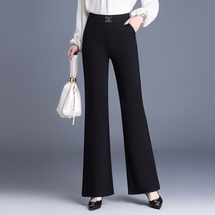 宾利酷堡女裤女气质高腰大码微喇裤女2026年春季新款韩版简约时尚