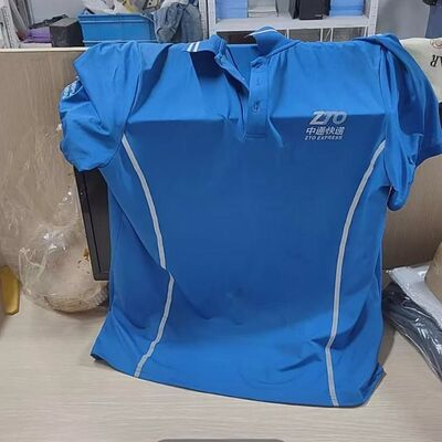 新款 中通快递工作服 短袖t恤夏季上衣半袖翻领polo衫工衣工服
