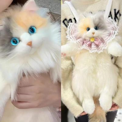 三花猫背包仿真玩偶公仔猫咪包