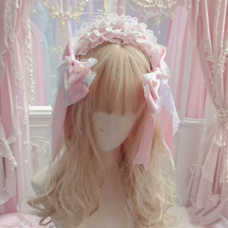 多色原创lolita发带甜美蕾丝蝴蝶结cla系可爱芭蕾风可搭芙蝶之心
