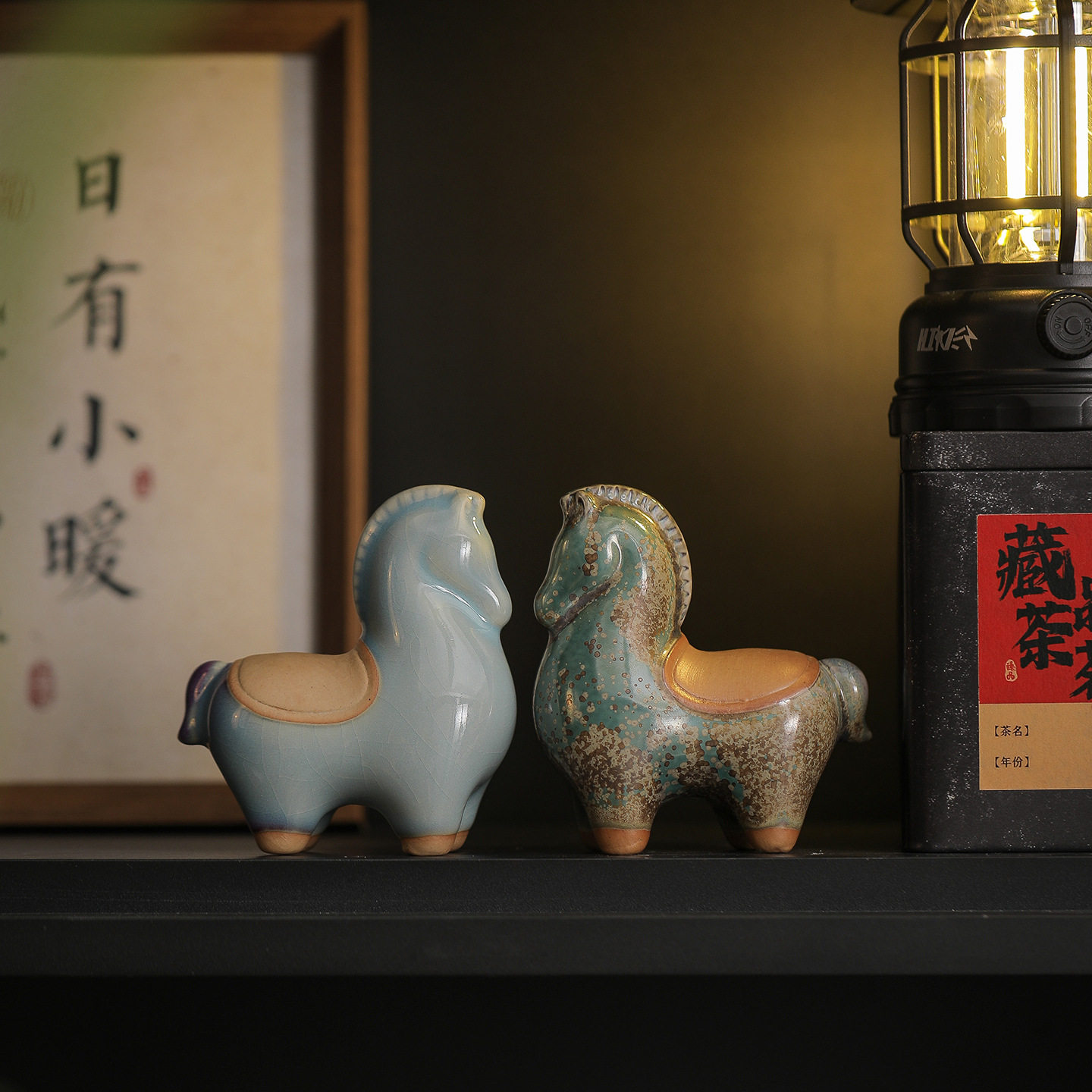 唐马茶宠摆件招财客厅玄关酒柜摆国学摆件