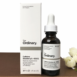 正品 the ordinary咖啡因精华液眼袋细纹紧致抗皱眼霜