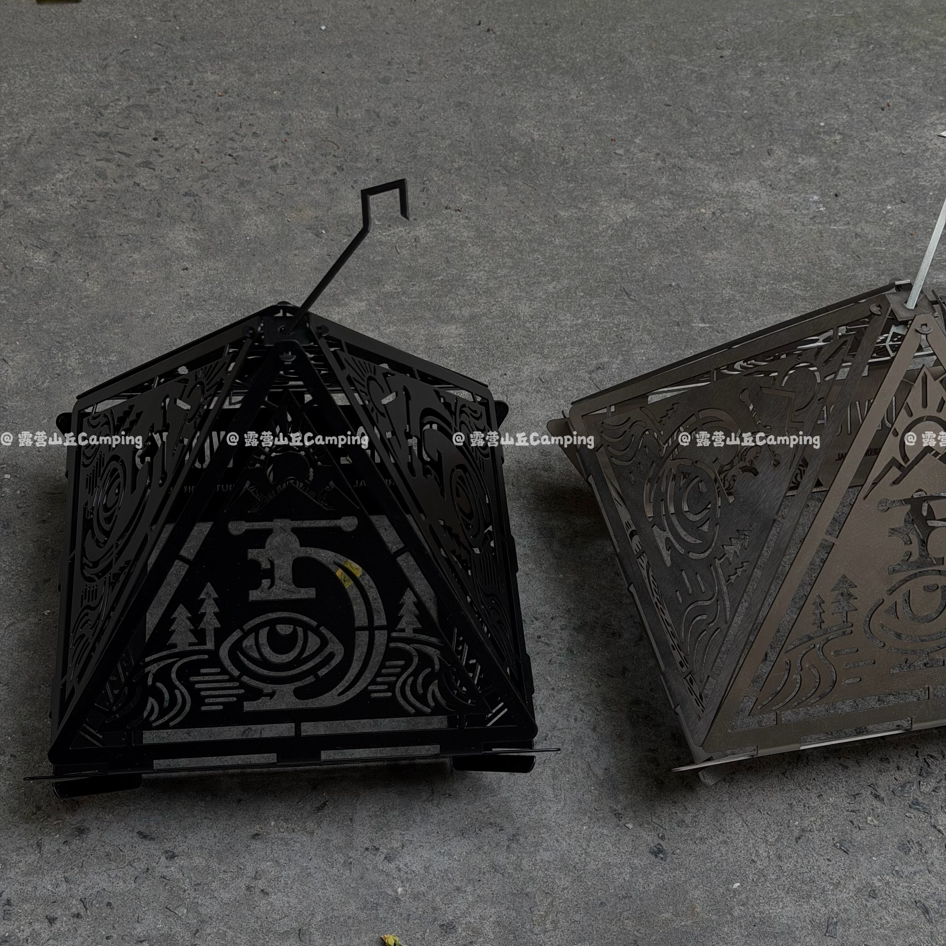 gz灯罩户外露营38灯罩不锈钢手工打磨黑狗千风灯罩