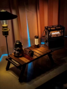 露营折叠纯手工bc户外折叠桌实木黑胡桃玄衣露营桌体积小巧易收纳