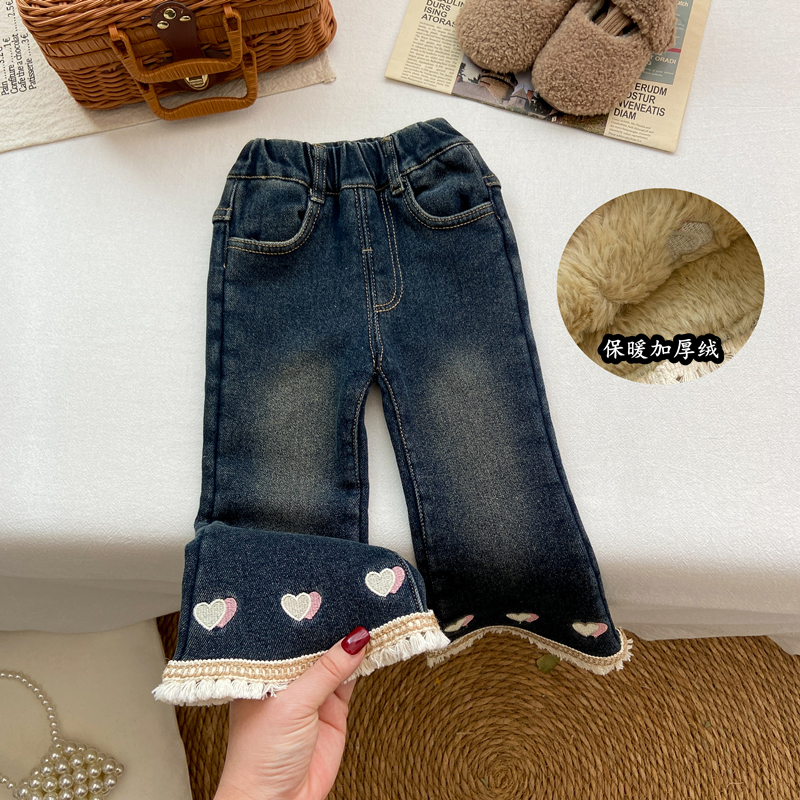 加厚绒版保暖喇叭裤冬季新品