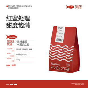 FISHER啡舍哥斯达黎加晨曦庄园卡图艾红蜜处理手冲咖啡豆中烘227g