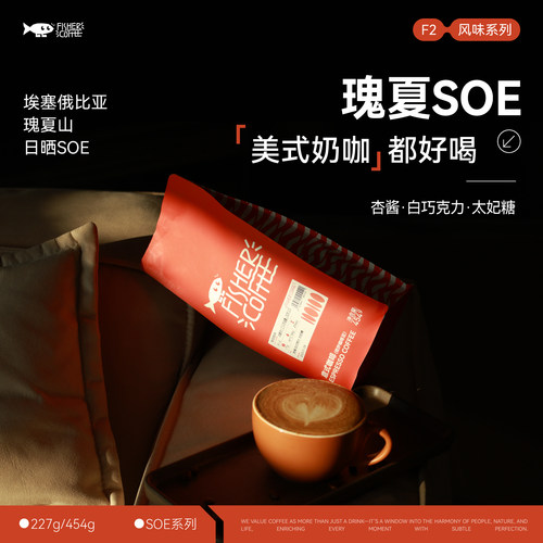 Fisher瑰夏深烘低酸意式咖啡豆
