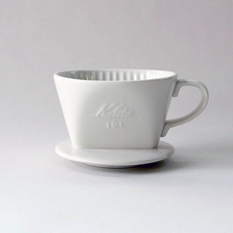 日本KALITA 经典扇形三孔手冲咖啡陶瓷滤杯 滤泡滴漏过滤 101/102