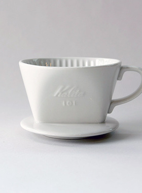 日本KALITA 经典扇形三孔手冲咖啡陶瓷滤杯 滤泡滴漏过滤 101/102