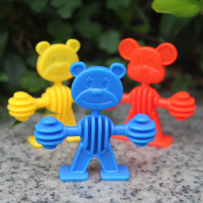 大块拼插塑料小人软体动物积木早教幼儿园中小班积木玩具2-3456岁 - 实物图