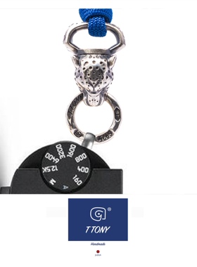 TTONY克莱因蓝豹头手工银饰腕带日本原产定制产品